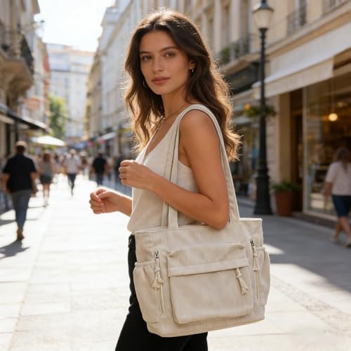 Bolso Tote Premium de Pana para Mujer Grande 40x30x13cm miniatura 2