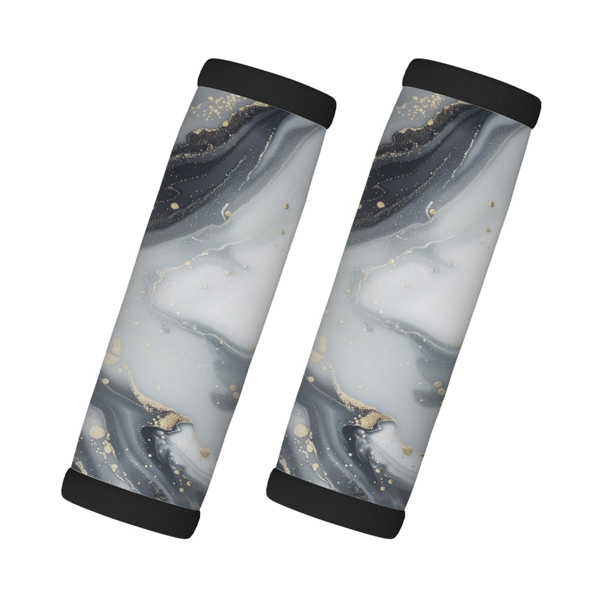 Luggage Handle Wrap, Abstract Black and White Swirls Durable Neoprene Suitcase Handle Wraps for Luggage Door Handles Refrigerator x2