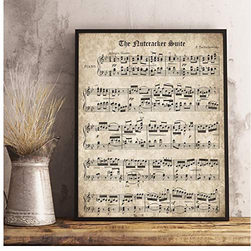 Le Casse-Noisette Vintage Partition Affiche Et Imprimer Piano Musique Toile Peinture Mur Photo Décor À La Maison 50x70cm No Frame Cover