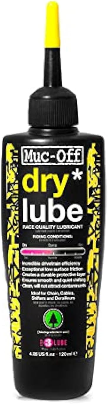 Muc-Off Bio Dry Bike Chain Lube with Microfiber Cloth | Wax-Based Formula for Smooth Gear Shifts | Creates Protective Layer