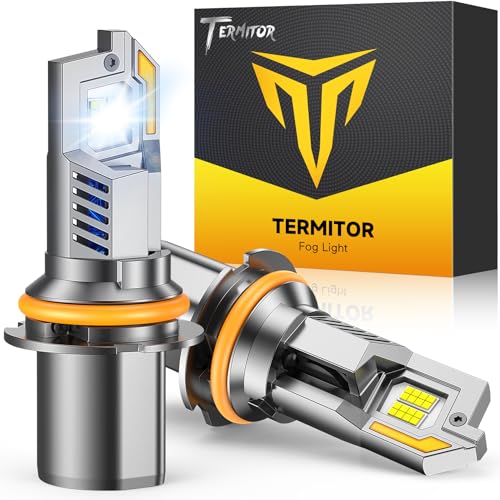 Image of Termitor 9007 /HB5 Light Bulbs, 100,000LM 15X Ultra Brightness, 1:1 Halogen Size, 6500K Cool White, Canbus Ready, 9007 Fog Off-Road Light Bulbs, Plug and Play, Pack of 2