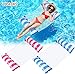 Vubkkty Amaca Gonfiabile 2 PCS, 4-in-1 Materassino Gonfiabile Mare Letto Galleggiante Multiuso per Piscina, Lago, Mare, Blu e Rosa Rossa