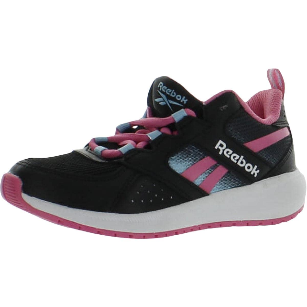 Reebok Girls Road Supreme 2.0 Running Shoe, Black/True Pink/Digital Blue, 6.5 Little Kid