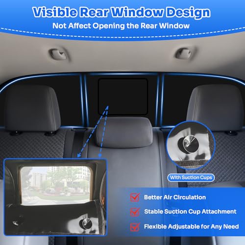 Image of Canvcle Window Shades for Ford F150 2021-2026 F-150 Accessories Windshield Sun Shade Side Rear Window Covers Sunshade Sun Visor Shield Privacy Protection for Camping Keep Vehicle Cool Black 6PCS