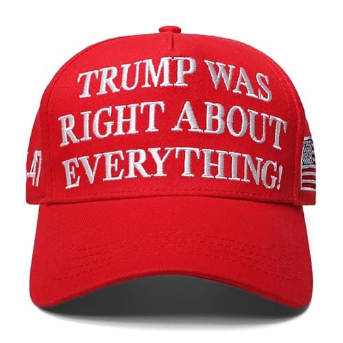 Trump Was Right Baseball Cap Red 45-47 President Support Hat