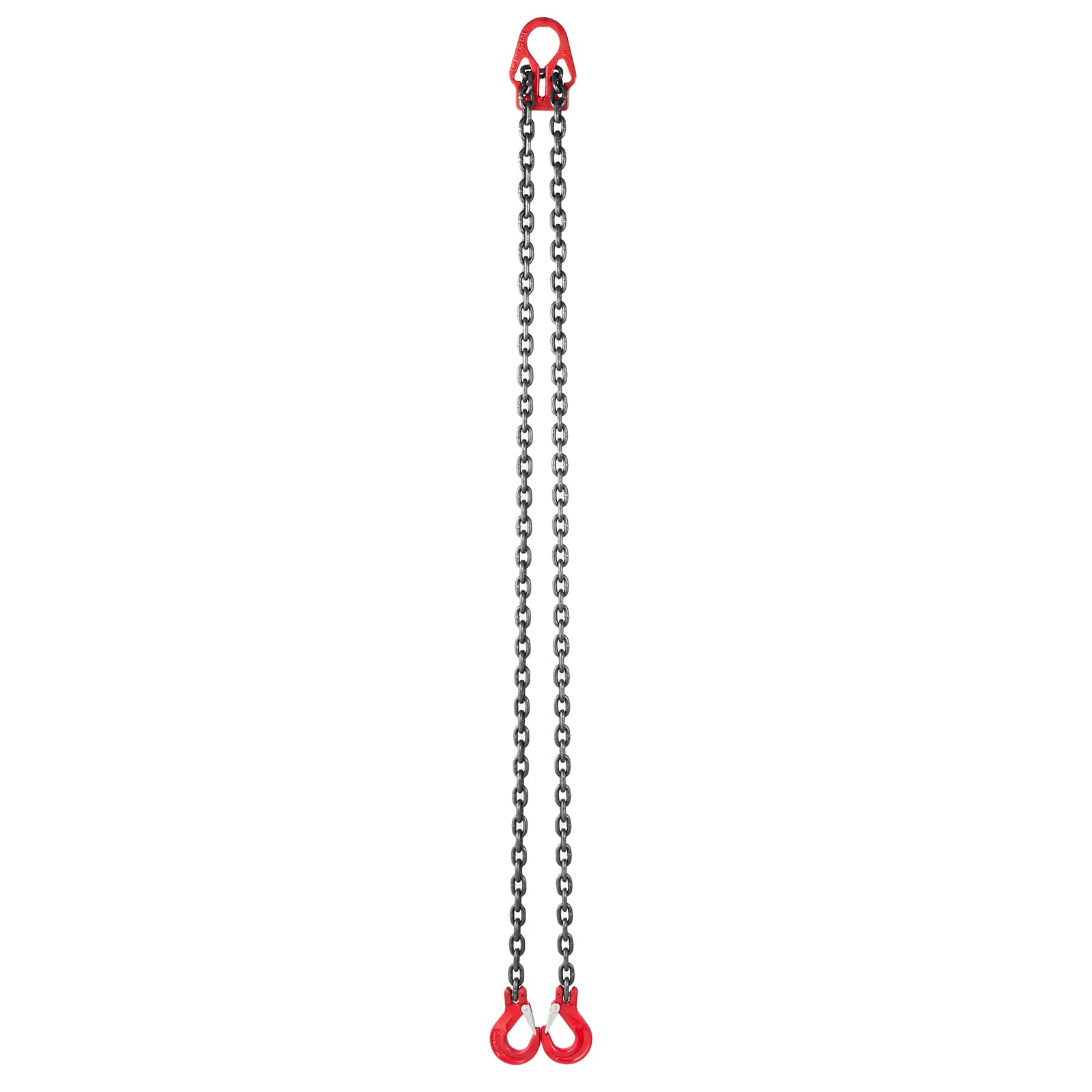 VEVOR Eslinga de Cadena 8 mm x 3 m, G80 Aleación de Acero, Carga 3,17 T, Ganchos