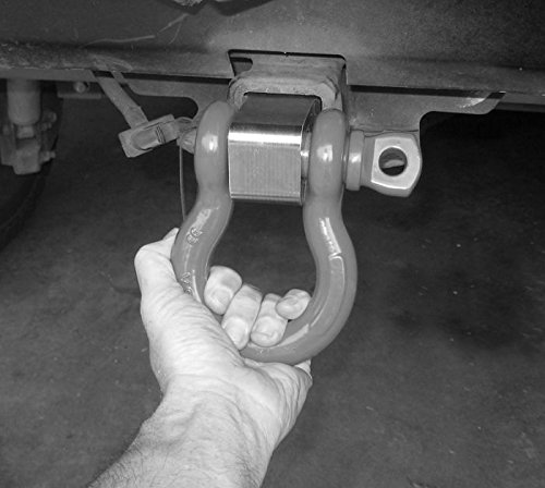 The Big One! MEGA Shackle Bracket with 1 inch Black MEGA D-Shackle (Off-Road Recovery)