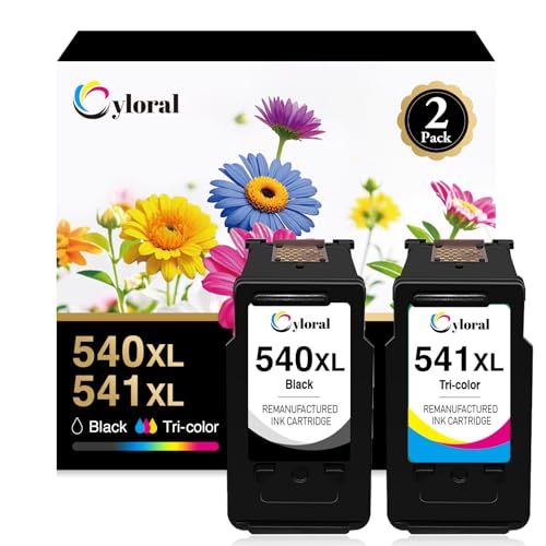 Cyloral 540XL 541XL Cartuchos de Tinta para Canon 540541 Combi Pack (Negro y Color) Compatible con MG2100 MG2140 MX374 MX375 MX390 MX394 MX395 MX430 MX432 MX434 MX435 MX455 TS5150 TS5151