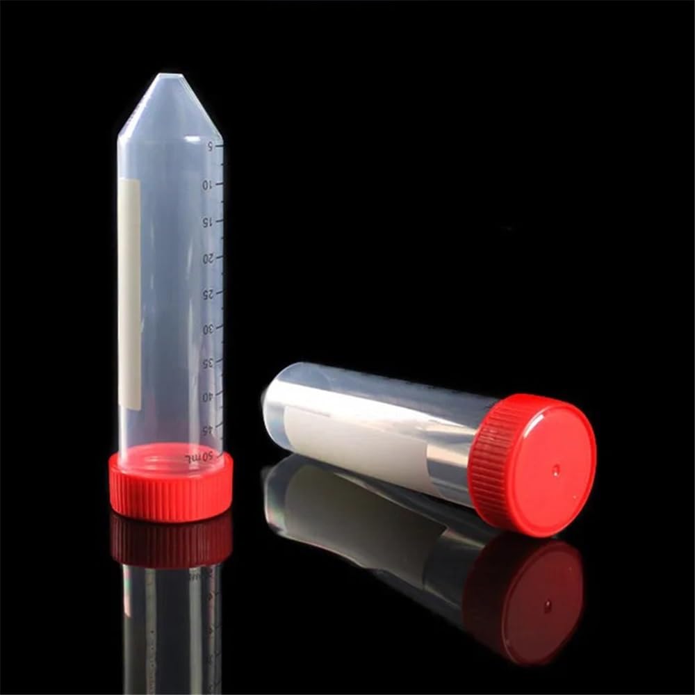 Equipos y suministros de laboratorio 25 tubos de centrífuga 50 ml, tubo muestra PP, fondo cónico