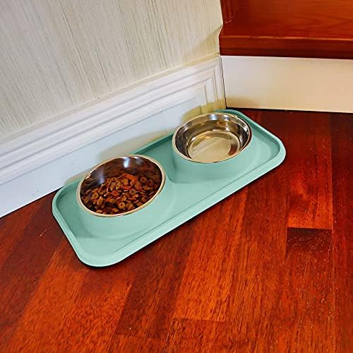 L.D.Dog Cat Food Bowls, Cat Bowls NonSkid and NonSpill Silicone Pads