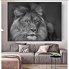 Kunstdruk Poster Wild Animal Afbeelding Zwart-Wit Leeuw Poster Canvas Schilderij Print Moderne Home Woonkamer Decor…