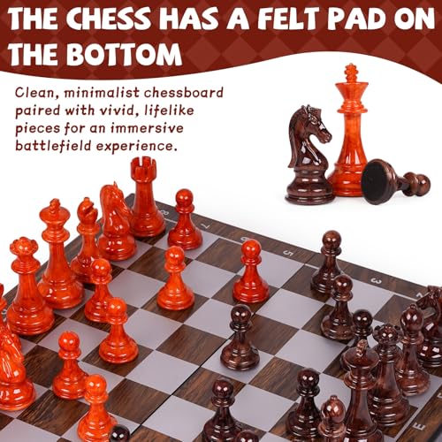 Juego de Ajedrez Profesional con Tablero Plegable de 17" miniatura 5