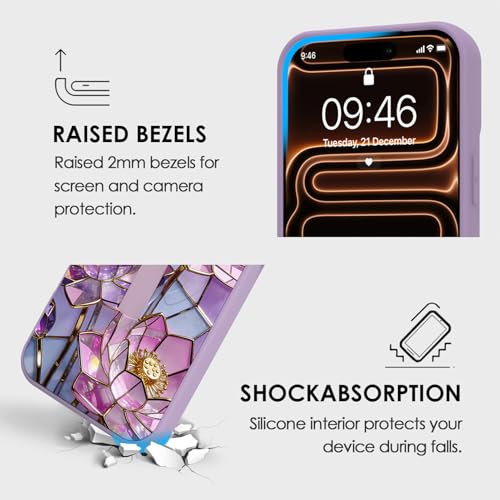 Jefonha Cute for iPhone 17 Pro Case with Strap Stand, Purple Lotus by Jefonha - Used condition - Image 6