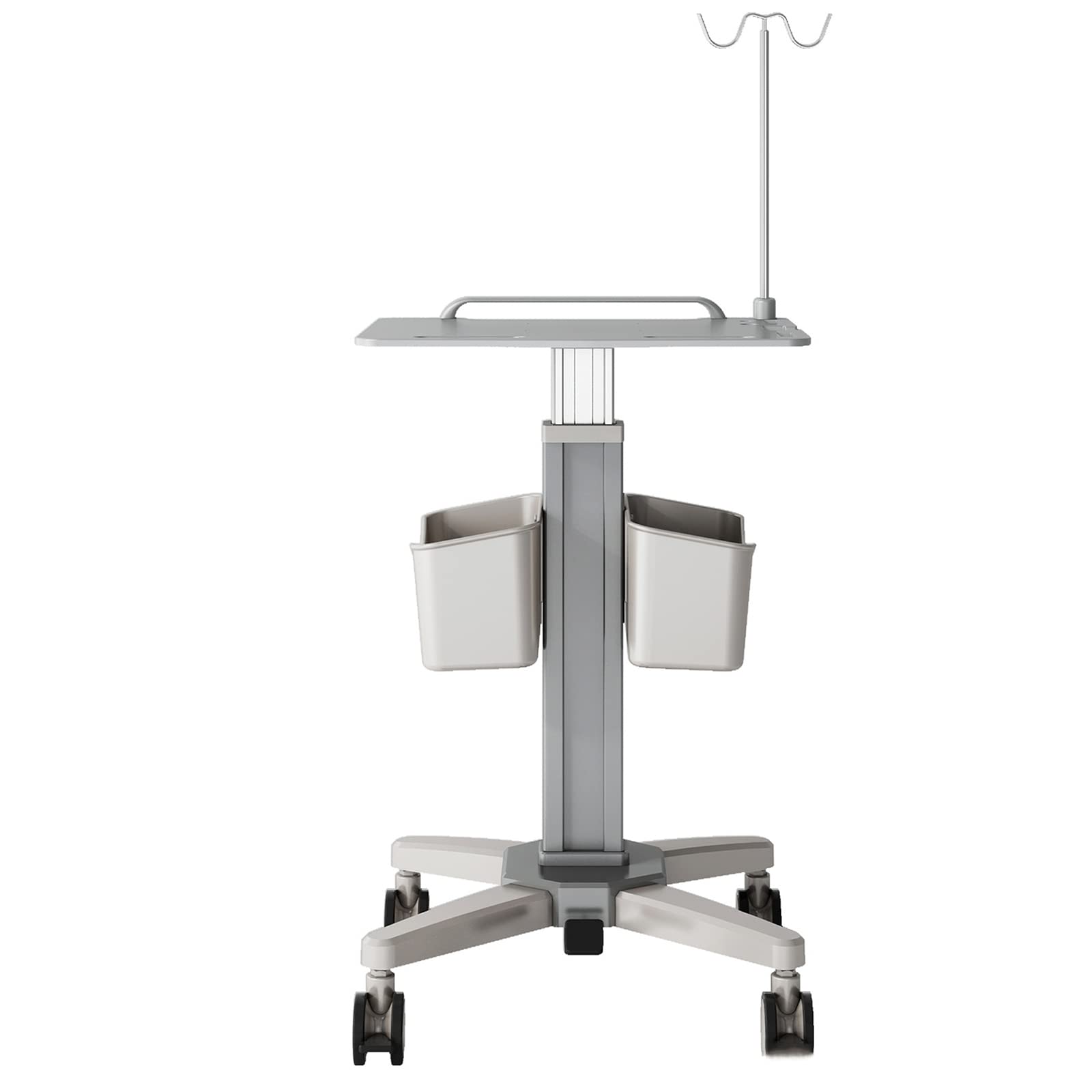 Carro médico con altura ajustable, carrito móvil para equipos y suministros en entornos sanitarios