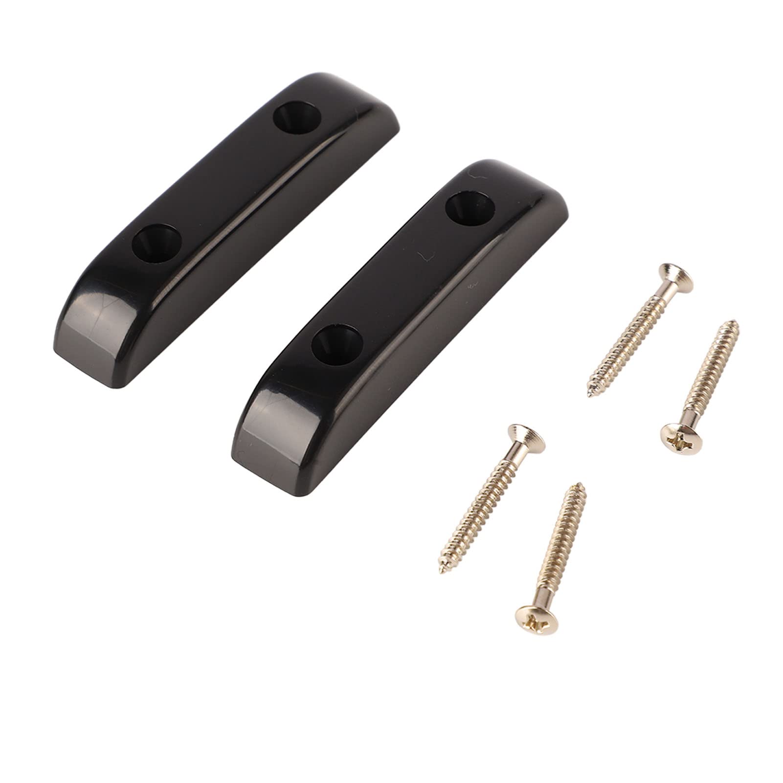 Bass Thumb Rest Plastic Anti Slip Light Weight Jazz Bass Guitar Thumb Finger Rest for Bass Guitar Players 2 Pcs Premium Plastic Material (GM01 Black)