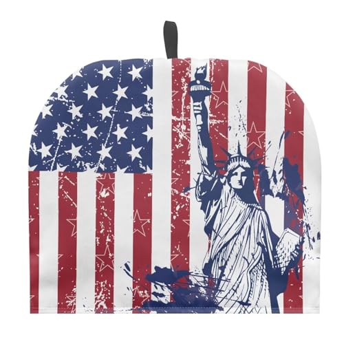 Image of Statue of Liberty Teapot Cozy Insulation Keep Tea Warm Creative Tea Pot Cozies Teapot Dust Cover for July 4th Patriotic American Flag Independence Day Decor