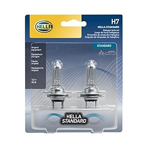 HELLA H7TB Standard Halogen Bulbs — 12V 55W, 2-Pack