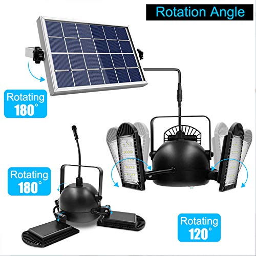 OUKANING Solar Pendelleuchten IP65 Wasserdichte Lampe für Hühnerstall Patio Außenschuppen Scheunenpavillon mit… – Bild 3