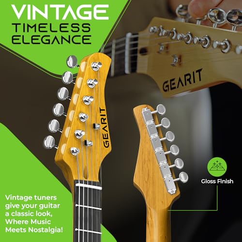 Gearit GI-GTR-39X-WT Electric Guitar Kit Bundle (Premium Mahogany Tonewood) Gst-100 Mission Series thumb #4