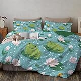 Doux et Confortable : La parure de couette est en microfibre lavée anti-rides. Doux, respirant, anti-rides, respectueux de la peau, avec bord à double couture, sans déformation, longue durée de vie et très facile à nettoyer, vous apportant une excellente expérience confortable. Contribue à améliorer le confort de votre sommeil.