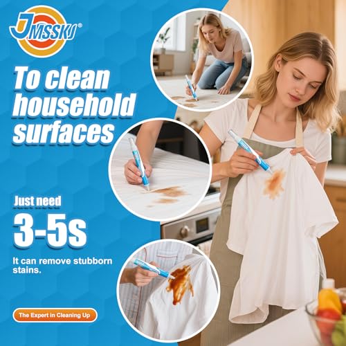 Image of On The Go Stain Remover Pen, 0.68 Fl Oz - Instant Travel Stain Cleaner for Clothes, Food, Wine, Coffee, Makeup, Portable & Easy Use, Lemon Scent