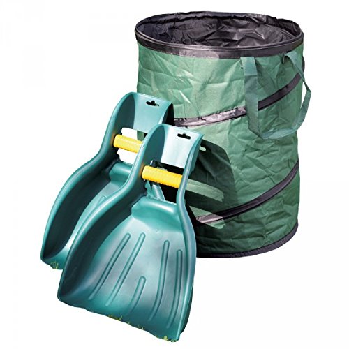 Par de RAMASSE hojas + bolsa para hierba Garden Bag