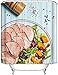 Produktbild RADEMA Duschvorhang 240x200cm Rindfleisch-Salat Duschvorhang Antischimmel Wasserdicht Essen für Kinder Shower Curtains Geeignet für Badezimmer Badewanne mit 12 Kunststoffhaken