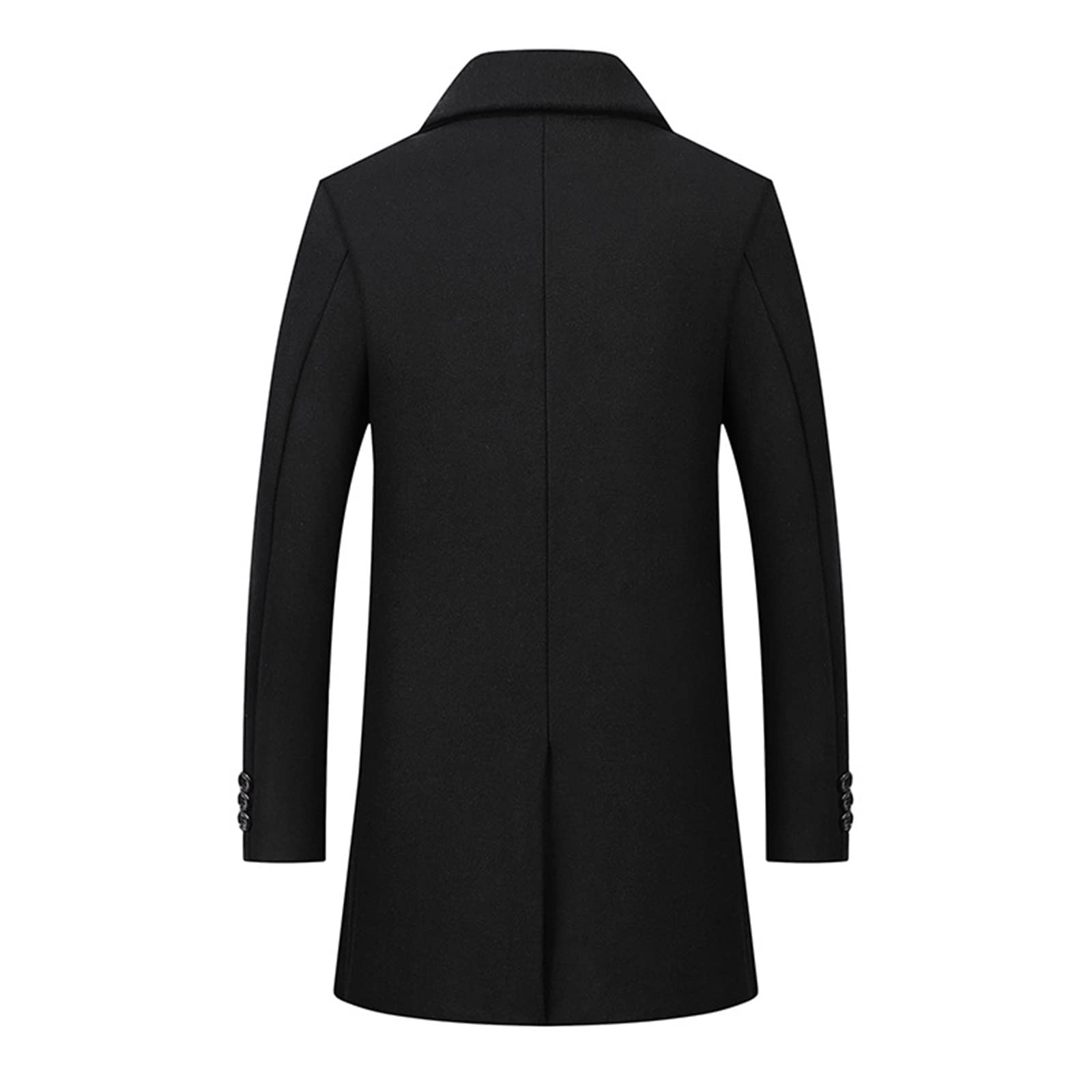 Cappotto da uomo monopetto bavero collo di media lunghezza morbido moda elegante outwear inverno per la protezione dal freddo e dal vento
