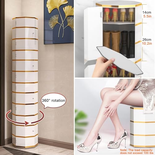 Meuble à chaussures rotatif pour optimiser les petits espaces intérieurs