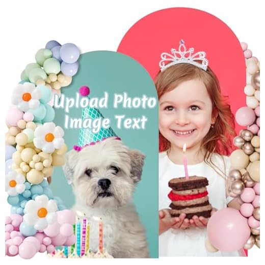 Telón de fondo de arco personalizado, tela de poliéster de elastano con colores vibrantes, fondo de fotos personalizado para bodas, decoración de fiestas de cumpleaños, 4 ~ 7.2 pies