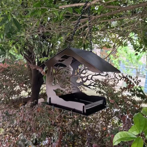 Mangeoires à oiseaux grande capacité pour jardin suspendu