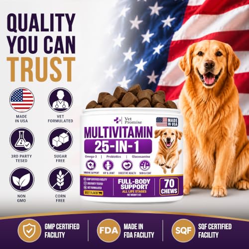25-in-1 Dog Vitamins and Supplements, Dog Multivitamin Chews w/Glucosamine - Image 4