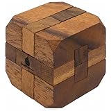 Hidden Passage: Handmade & Organic 3D Brain Teaser Wooden Puzzle for Adults from SiamMandalay with SM Gift Box(Pictured)