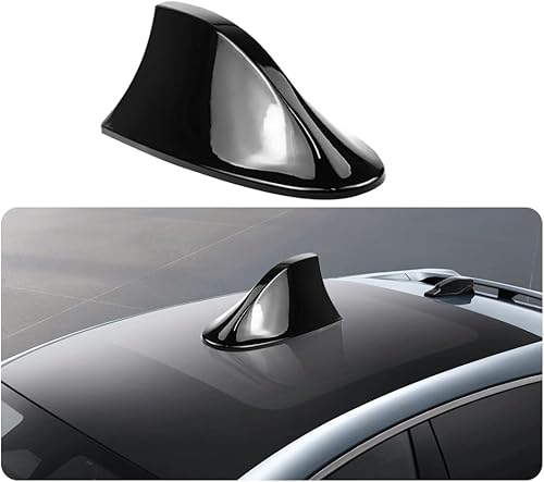 Ziciner Antena de aleta de tiburón para automóvil, reemplazo de radio de antena automática, cubierta de antenas de señal de radio impermeable,