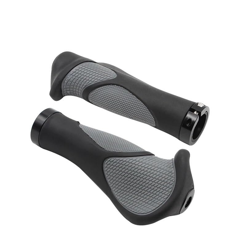 PoignéE VTT Poignées ergonomiques de vélo, Guidon, boîtier en Caoutchouc, Ton antidérapant, Repose-Main de Cyclisme, extrémité de la Barre d'absorption des Chocs PoignéE Moto (Color : A Style)