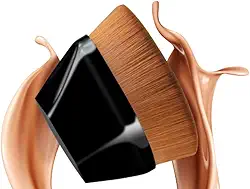 Pincel Reto de Maquiagem Facial Para Base Endonto Alta Densidade Hexágono Mágico Kabuki com Estojo