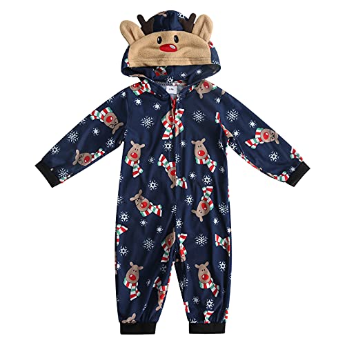 Multitrust Family Matching Christmas Pajamas Set Sleepwear Jumpsuit Hoodie with Hood Matching Holiday PJ's for Family4