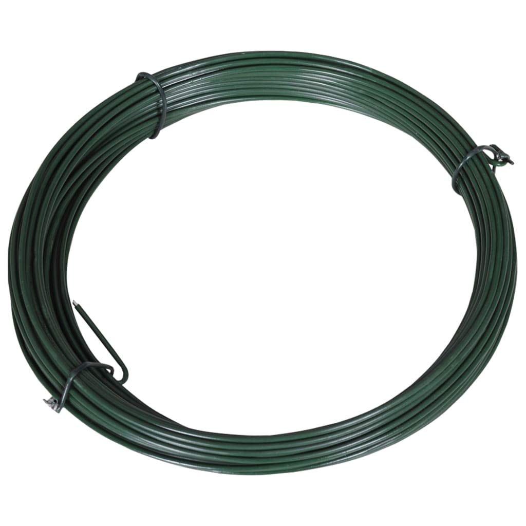 Zaun Bindedraht 25 m verzinkter Stahl grün PVC beschichtet 1,4/2 mm Drahtdurchmesser für Maschendraht Zaunpfosten Befestigung im Garten und am Hof
