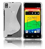 Carcasa Funda TPU S line para BQ Aquaris E4 E4.0 Color Semi - Transparente