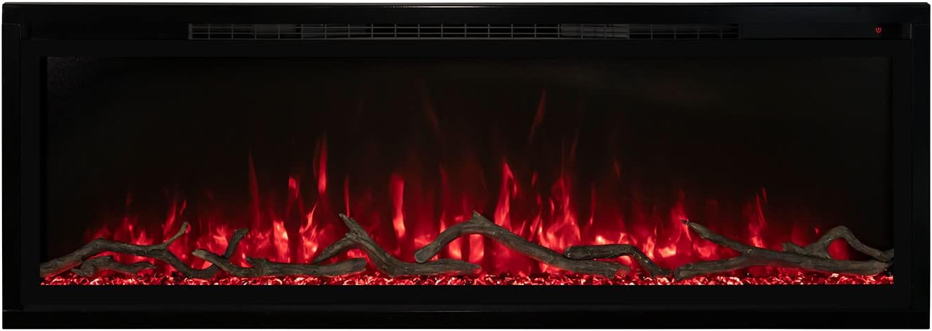 Modern Flames Spectrum Series Slimline Wall Mount/Built-in Electric Fireplace (SPS-50B), 50-Inch