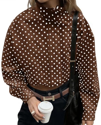Image of Tankaneo Womens Polka Dot Zip Up Cropped Jackets