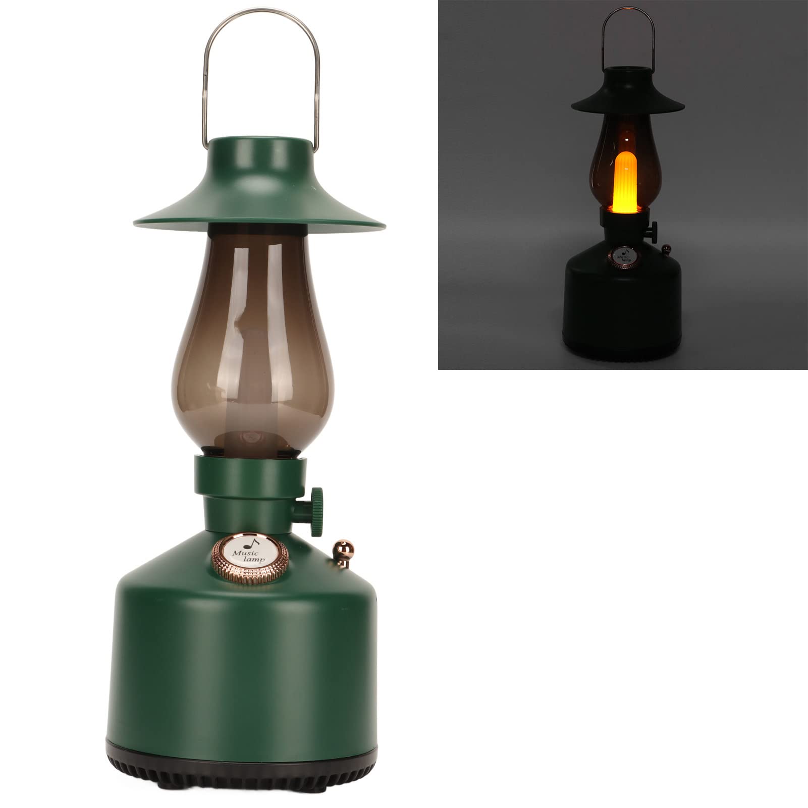 VBESTLIFE Altoparlante Vintage con Luce Notturna e Bluetooth 5.0 (GREEN)