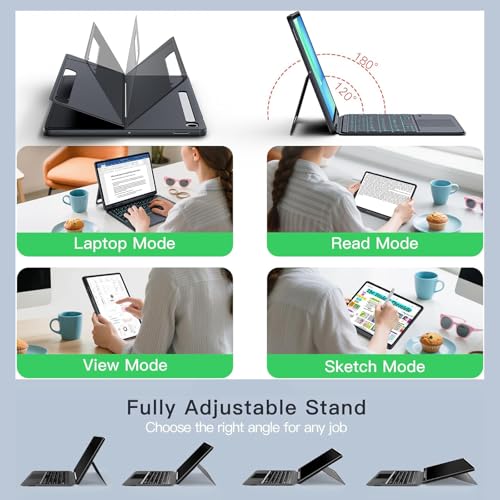 Image of for Samsung Galaxy Tab S11 Ultra Keyboard Case 14.6 inch, S Pen Holder, 7 Color Backlit Keyboard with AI Key, DEX Mode & Trackpad, Detachable Sleeve Cover with Adjustable Viewing Angle Stand