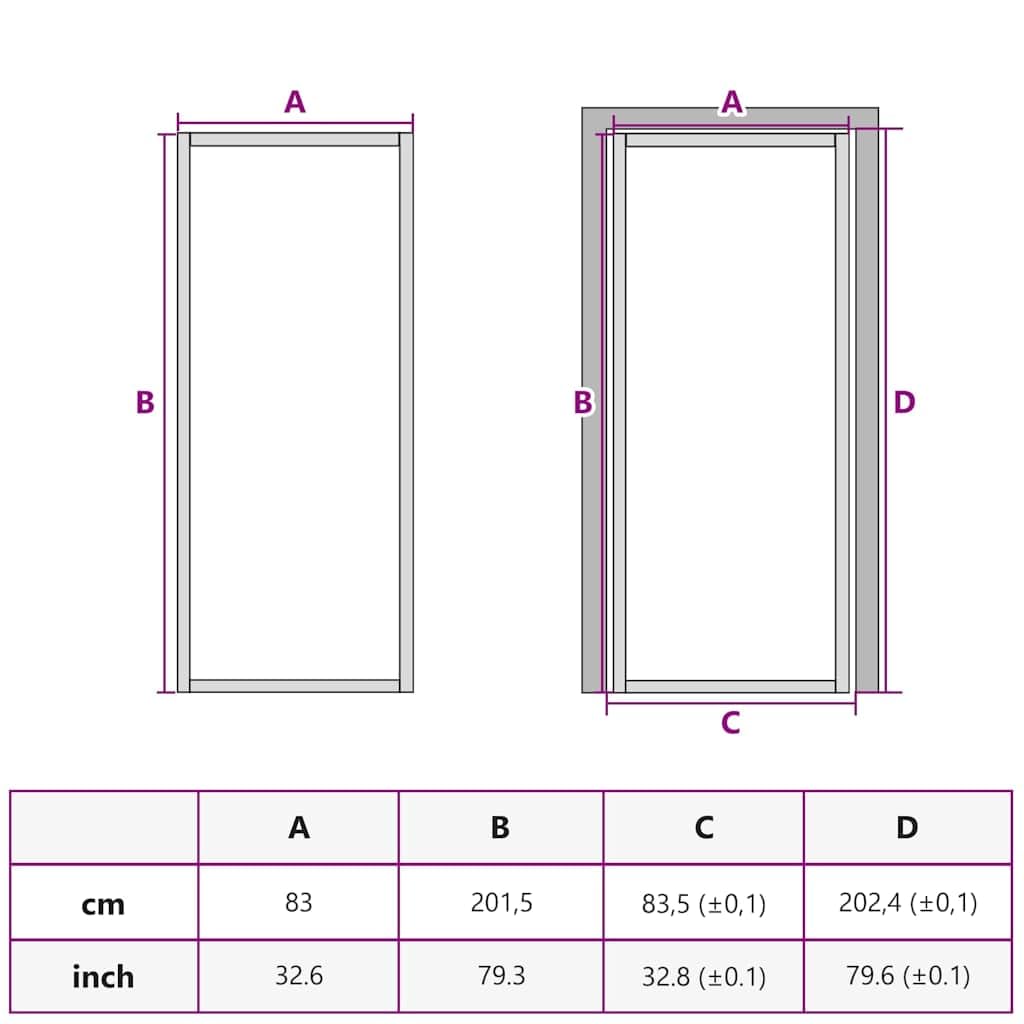 vidaXL Porta Interni Sottile Nera 83x201,5cm Vetro Temperato Alluminio