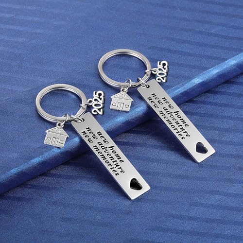 2025 Housewarming Gifts New Home New Memories Keychain Going Away Gifts for Women Friends Neighbor Family Sister Moving to Beach House Apartment Homeowner Key Chain3