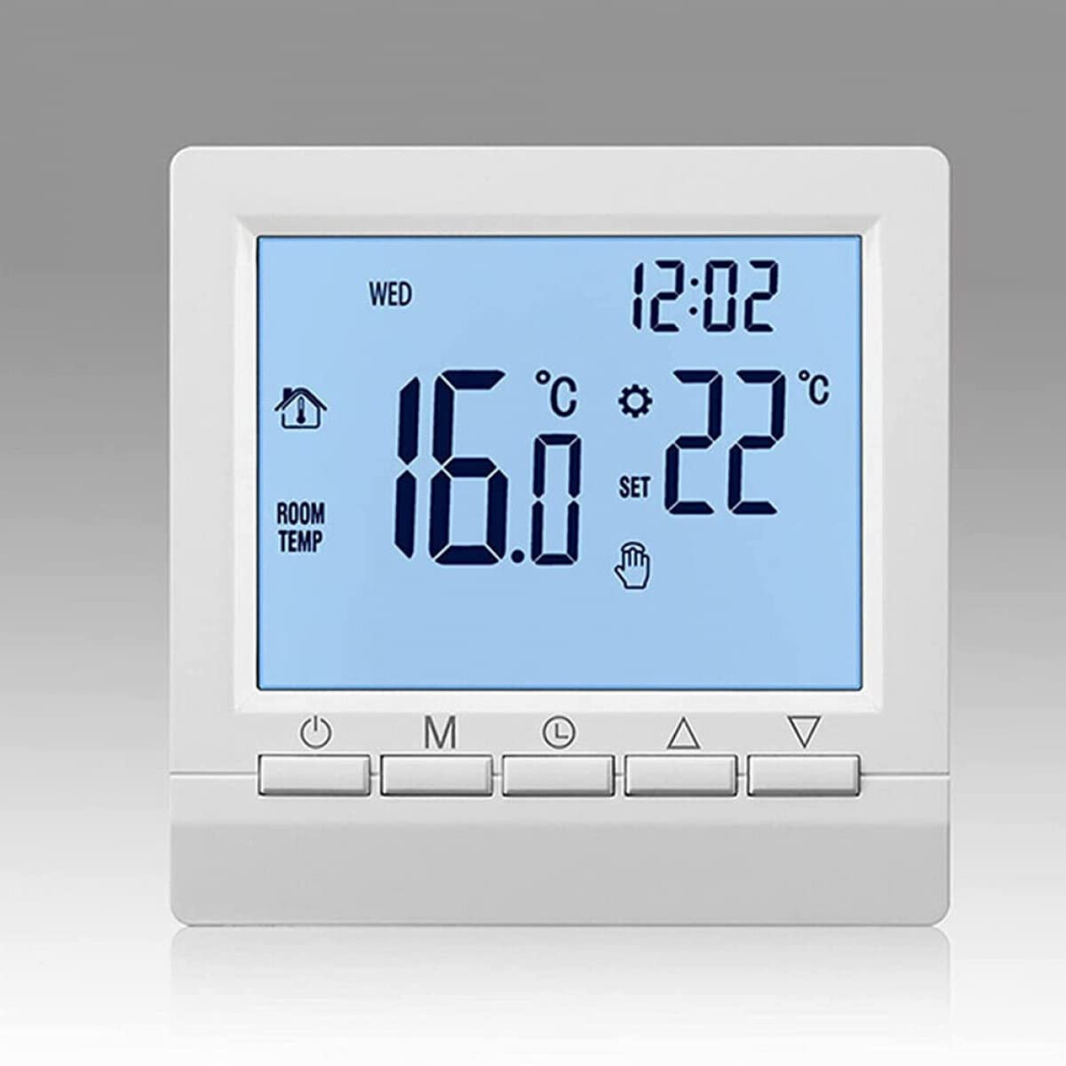 RANRAO Thermostats de Chauffage par Le Sol, Thermostat numérique Intelligent pour Chauffage au Sol, écran Tactile LCD, pour Maison, Bureau, pour systèmes de Chauffage électrique