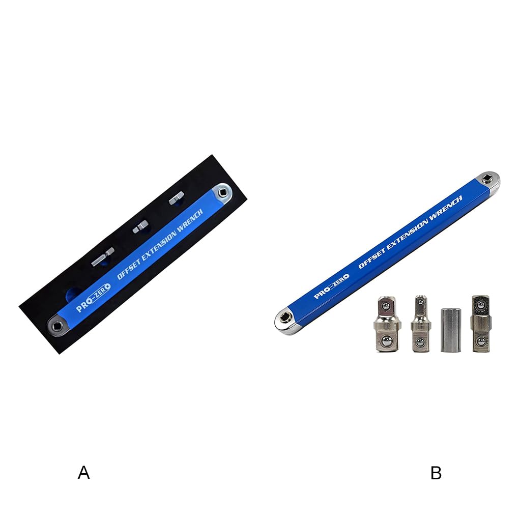 Llave de extensión compensada de Metal, herramienta mano, juego llave extensión alcance apretado multifuncional con 1/2 ajustable, Sin almacenamiento