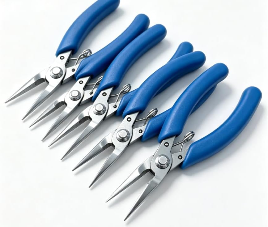 5 Pack Mini Round Nose Pliers for Jewelry Making Chain Nose Pliers 4.5''