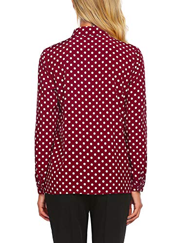 Zeagoo Women's Button Down Shirt Long Sleeve Collared Tops Chiffon Blouse for Women