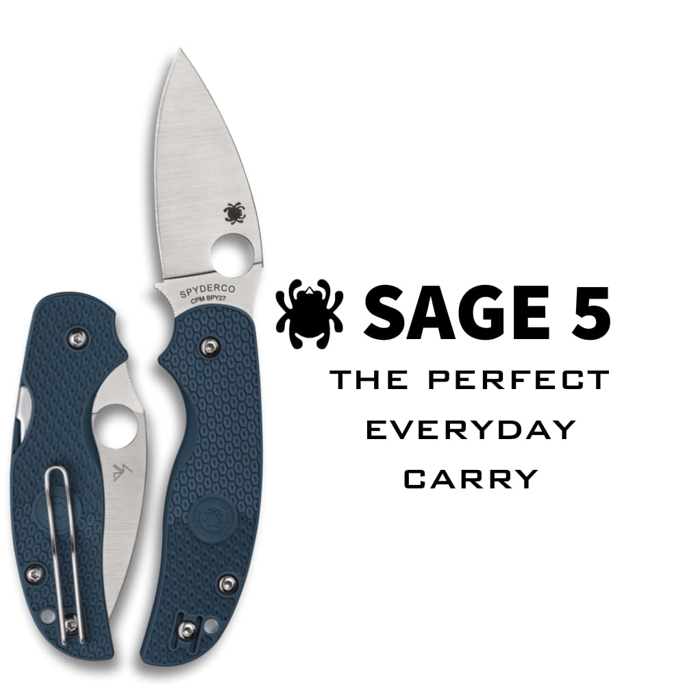 Amazon.com: Spyderco Sage 5 Lightweight Folding Pocket Knife